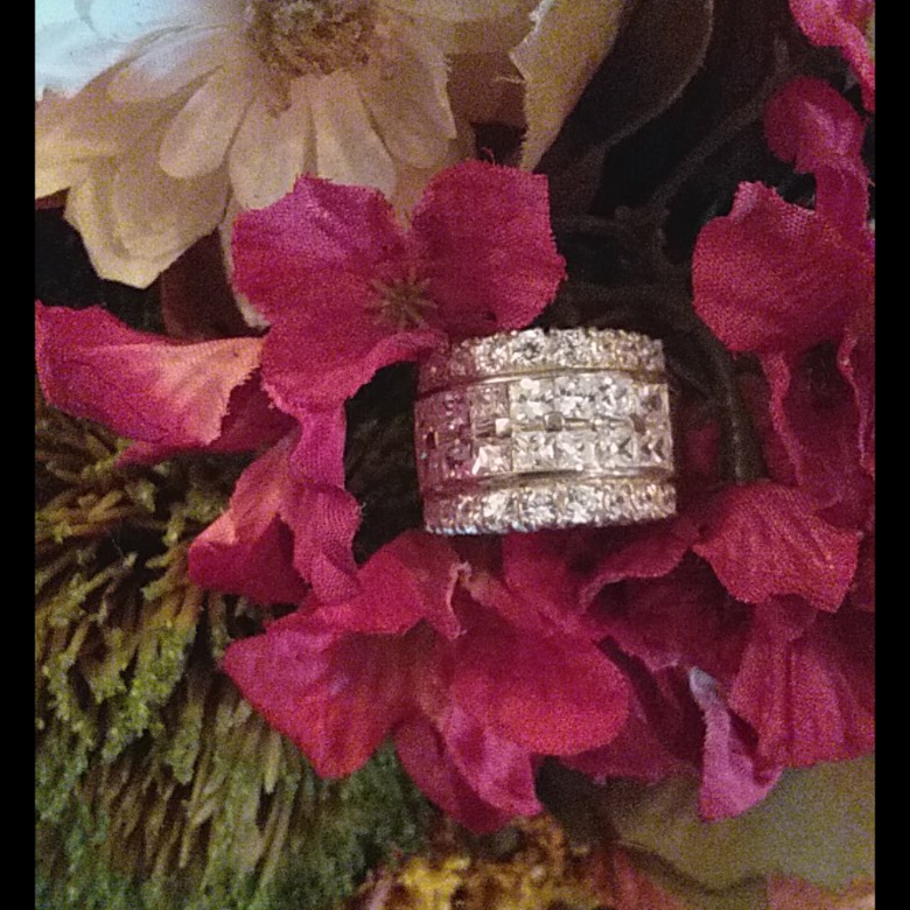 Ann Taylor 4 Row Zircon Ring Size 7